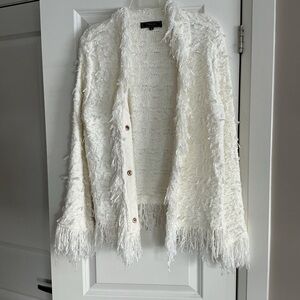 Elegant White Fringe Jacket
